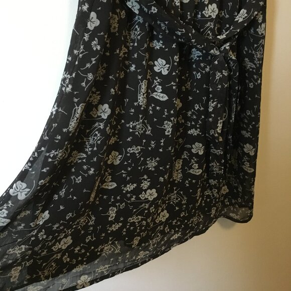 Retro Floral Boho Ruffle Collar Sleeveless Belted Dress - Picture 7 of 16